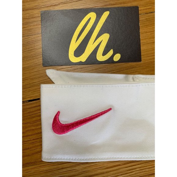 Nike Dri-Fit Dry “White Pink” Tennis Head Tie AC3627-168 - Picture 3 of 5